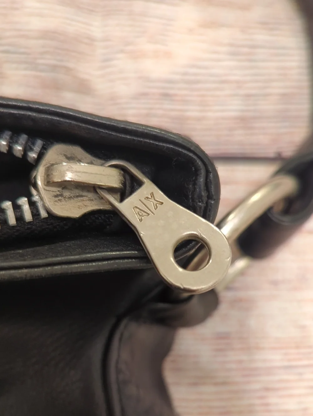 Vintage Y2K Armani Exchange Black Leather Shoulder Bag - Classic Everyday Carry
